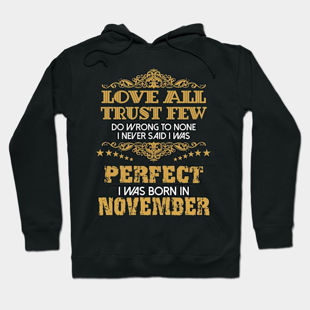 I Was Born In November Hoodie by Diannas